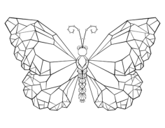 Butterfly Geometric Pattern Coloring Pages Pdf, Free Vectors File